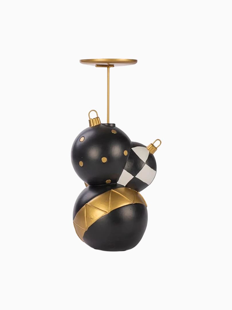 Portacandele black and gold