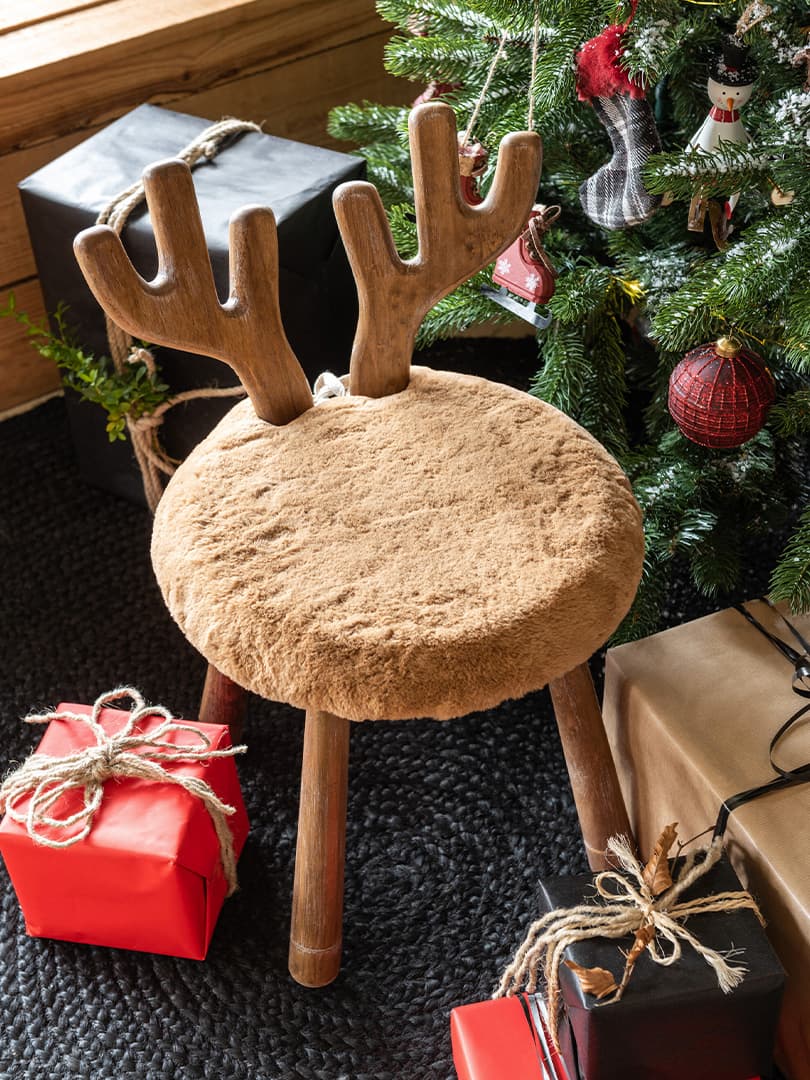 Sedia Orecchio Cervo in Legno Naturale