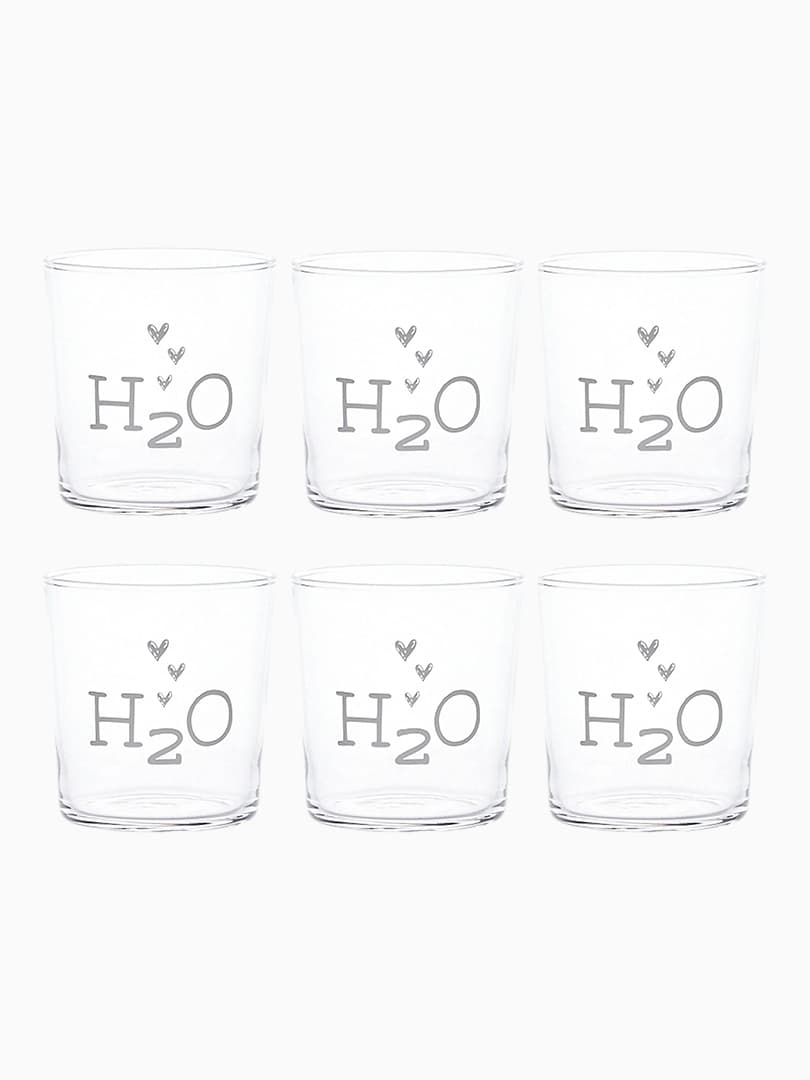 Set 6 Bicchieri Acqua H2O