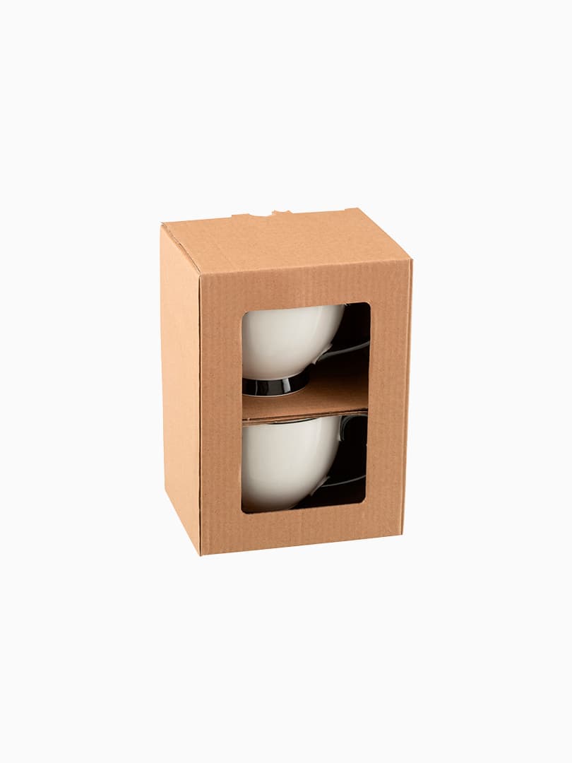 Set di 2 Tazze in Ceramica con Illustrazioni