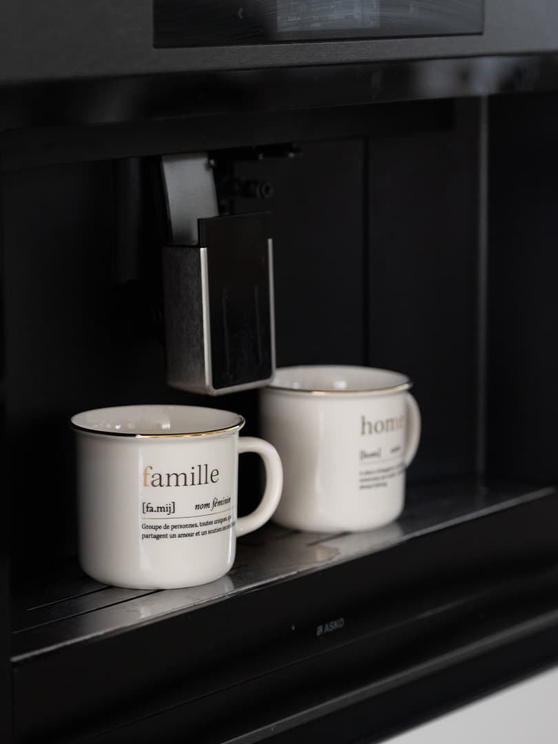 Tazza Messaggio Family Home Ceramica Oro Assortimento di 2