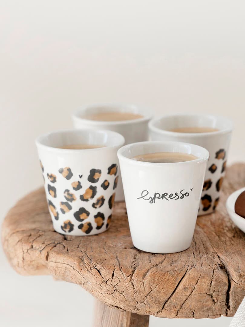 Tazzina Leopard in Ceramica