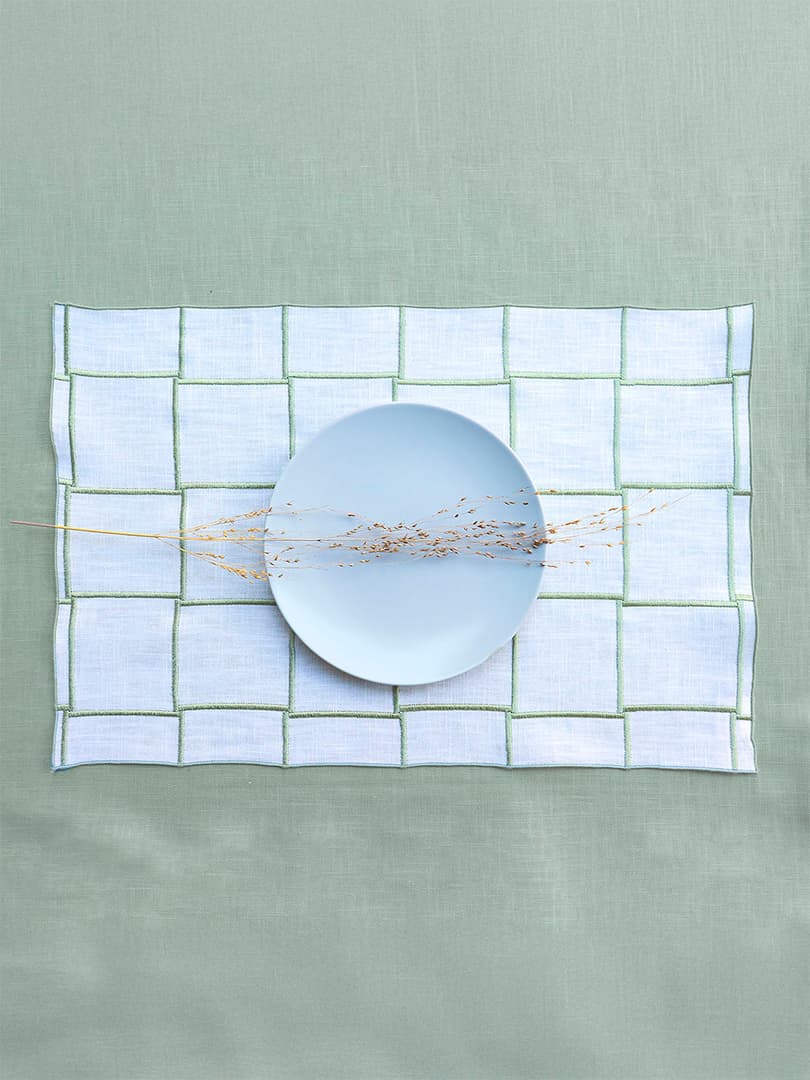 Tovaglietta Americana a Quadri in Lino