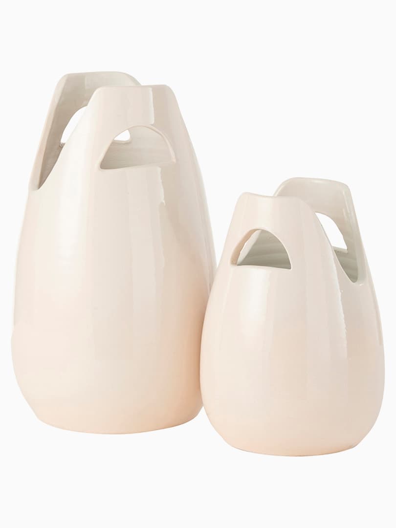 Vasi Bianchi in Ceramica con Manici