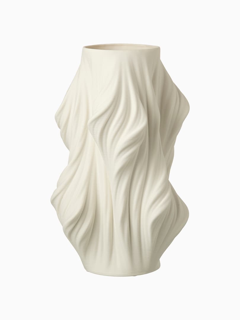 Vaso in Porcellana con Disegno 3d, alt. 40 cm