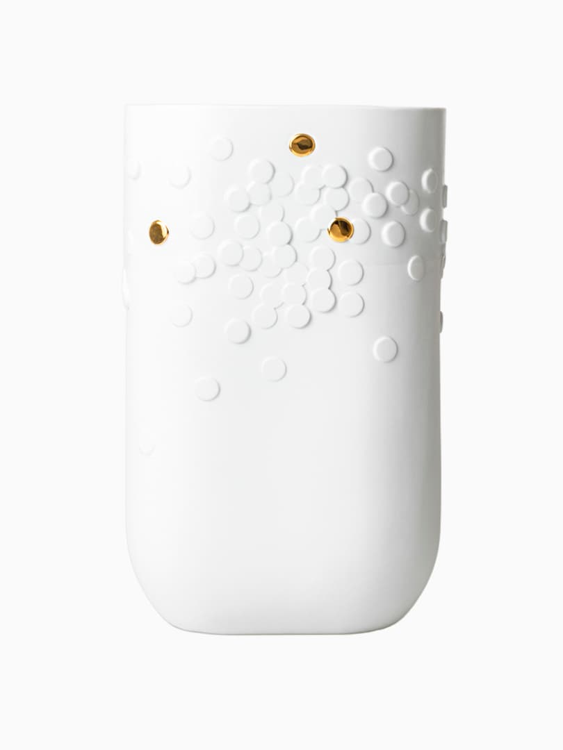 Vaso in Porcellana Punti Oro