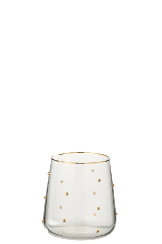 Bicchiere acqua Gold dots