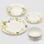 Set 24 piatti Fiori e mirtilli